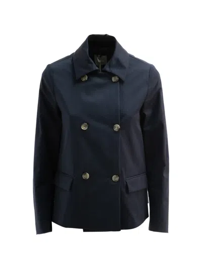 Kiltie Double-breasted Jacket In Blue