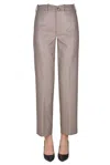 Kiltie Eco-leather Trousers In Gray