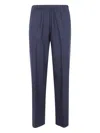 Kiltie Elastic-waist Trousers In Blue