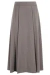 Kiltie Pleated A-line Skirt In Gray