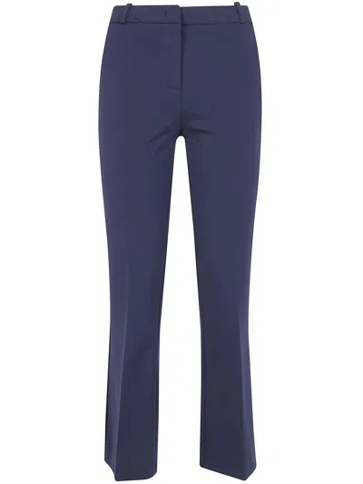 Kiltie Florette Milano Stitch Light Flare Trousers In Blue