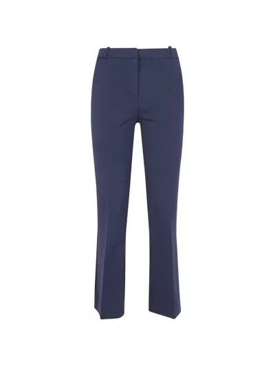 Kiltie Florette Milano Stitch Light Flare Trousers In Blue