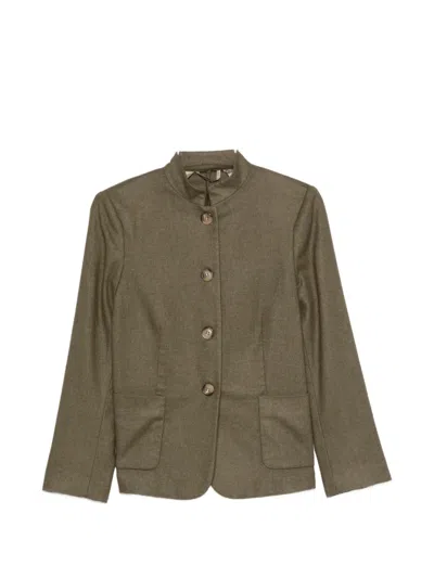 Kiltie Genevra Button-up Jacket In Green