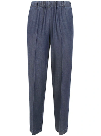 Kiltie George Straight Leg Pants With Lapel In Blue