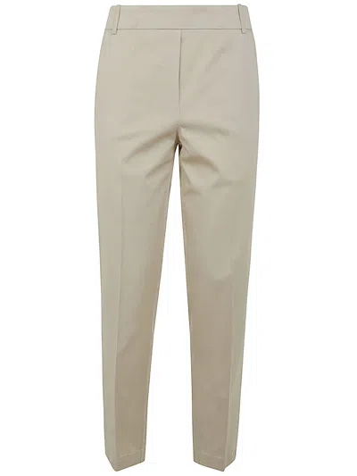 Kiltie Hugo Straight Leg Pants With Lapel In Brown