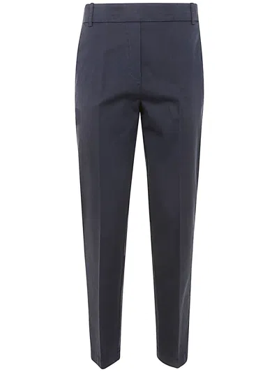 Kiltie Hugo Straight Leg Pants With Lapel In Blue