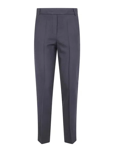 Kiltie Hugo Straight Leg Trousers In Blue