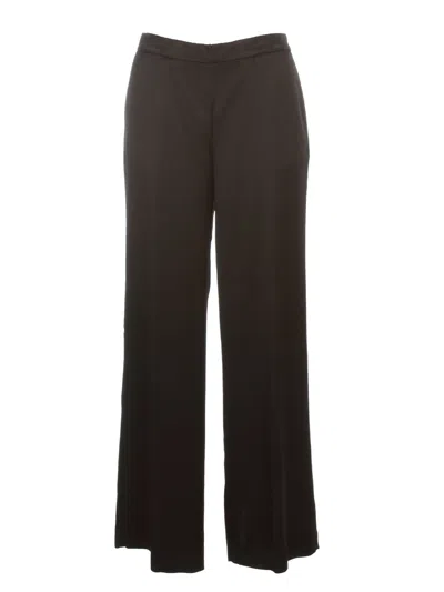 Crash Baggage Kiltie Jo Flared Pants Elastic Behind In Black
