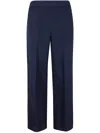 Kiltie Kirk Wide Leg Trousers In Blue