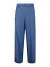 Kiltie Kirk Wide Leg Trousers In Blue