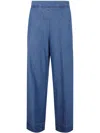 Kiltie Kirk Wide Leg Trousers In Blue China