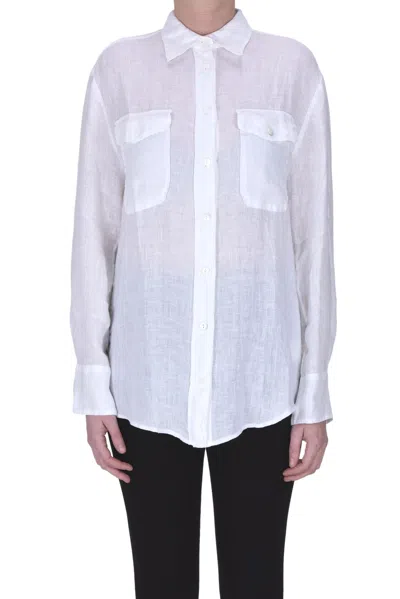 Kiltie Linen Shirt In White