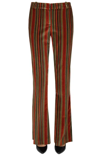Kiltie New Flo Striped Trousers In Pink