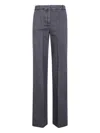 Kiltie Pressed-crease Cotton Trousers In Gray
