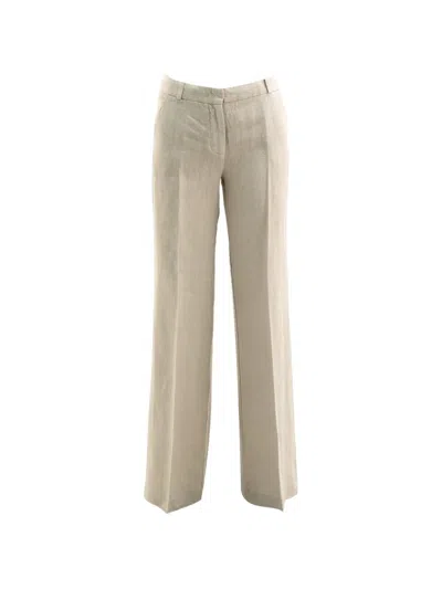 Kiltie Pressed-crease Belt-loop Trousers In Neutral