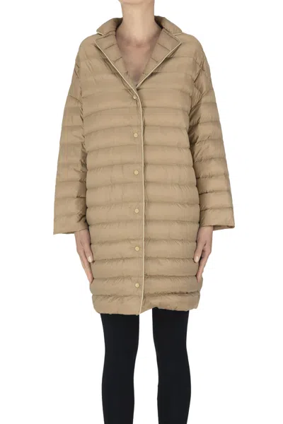 Kiltie Quilted Lightweight Down Jacket In Brown