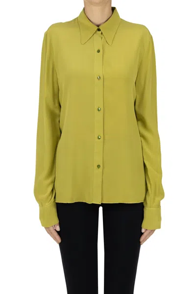 Kiltie Shyla Silk Crepè Shirt In Green