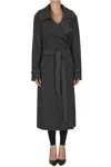 Kiltie Trench Style Robe Coat In Multi