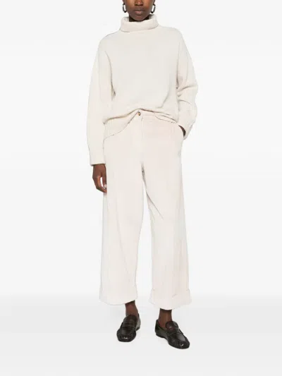 Kiltie Turtleneck Sweater In Neutral