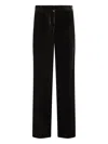 Kiltie High-waisted Dark Brown Velvet Andrea Pants In Black