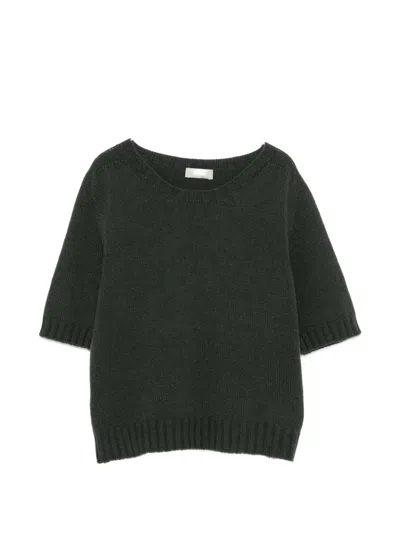 Kiltie Verbier Short-sleeve Sweater In Green
