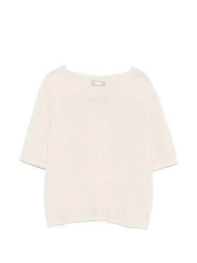 Kiltie Verbier Short-sleeve Sweater In Neutral