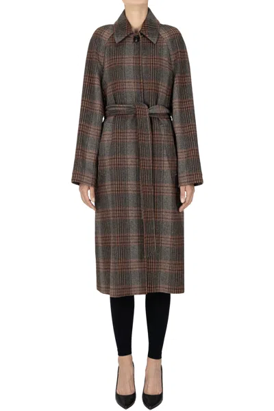 Kiltie Vichy Checked Print Coat In Multi