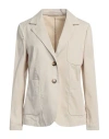 Kiltie Woman Blazer Beige Size 10 Cotton, Tencel, Elastane