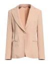 Kiltie Woman Blazer Beige Size 14 Viscose, Elastane In Orange