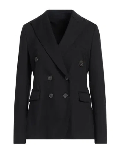 Kiltie Woman Blazer Black Size 6 Viscose, Polyamide, Elastane