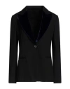 Kiltie Woman Blazer Black Size 8 Viscose, Polyamide, Elastane In Black