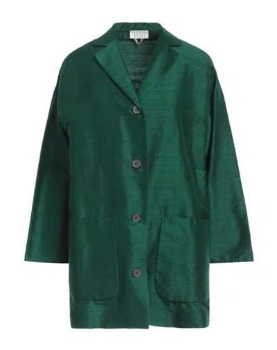 Kiltie Woman Blazer Emerald Green Size M Silk