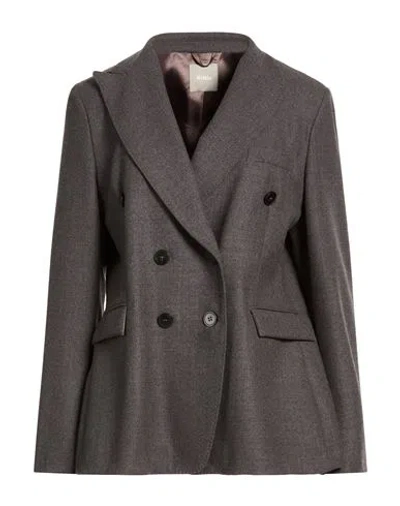 Kiltie Woman Blazer Grey Size 10 Virgin Wool, Elastane In Gray