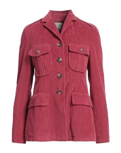 Kiltie Woman Blazer Mauve Size 8 Cotton In Purple