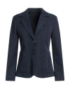 Kiltie Woman Blazer Midnight Blue Size 10 Cotton, Tencel, Elastane