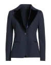 Kiltie Woman Blazer Midnight Blue Size 2 Viscose, Polyamide, Elastane In Blue