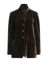 Kiltie Woman Blazer Military Green Size 6 Viscose, Silk