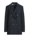Kiltie Woman Blazer Navy Size 6 Virgin Wool, Elastane In Blue