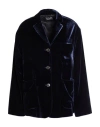 Kiltie Woman Blazer Navy Size 8 Viscose, Silk In Navy