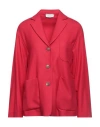 Kiltie Woman Blazer Red Size 10 Virgin Wool, Econyl In Red