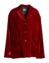 Kiltie Woman Blazer Red Size 10 Viscose, Silk
