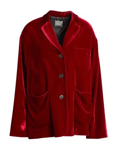 Kiltie Woman Blazer Red Size 10 Viscose, Silk