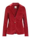 Kiltie Woman Blazer Red Size 8 Cotton, Viscose, Elastane