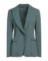 Kiltie Woman Blazer Sage Green Size 8 Viscose, Elastane In Sage Green