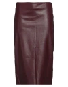 Kiltie Woman Midi Skirt Burgundy Size 8 Viscose, Polyurethane In Red