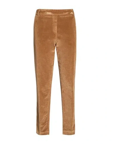 Kiltie Woman Pants Beige Size 10 Cotton, Viscose, Elastane In Multi