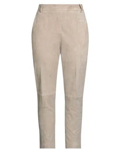 Kiltie Woman Pants Beige Size 12 Goat Skin
