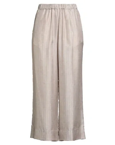 Kiltie Woman Pants Beige Size 6 Silk In Nude