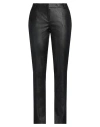 Kiltie Woman Pants Black Size 12 Polyurethane, Viscose In Black
