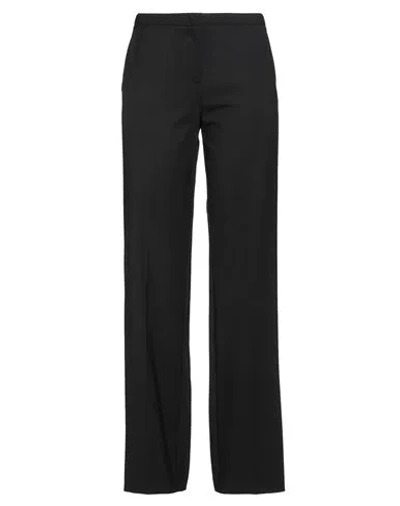 Kiltie Woman Pants Black Size 4 Virgin Wool, Elastane